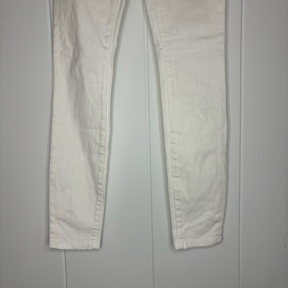 Anthropologie Pilcro White Script High-Rise Skinny Jeans 25 - Picture 6 of 10